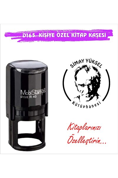 Atatürk Temalı Kitap Kurtlarına ve Kişiye Özel Kitap Mühürü-D165