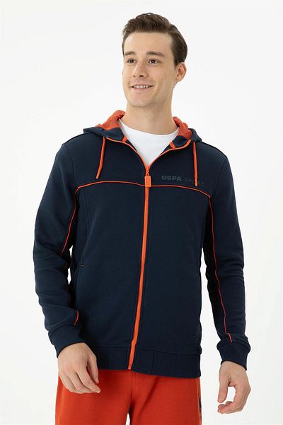 U.S. Polo Assn. МЪЖКИ СПОРТЕН СУИТШЪР С КАЧУЛКА И ЦИП, РЕГУЛАРНА КРОЯ, U.S. POLO G081SZ082.000.1668531 RC-EGINO