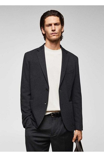 MANGO Man Μπουφάν Houndstooth Slim Fit Blazer