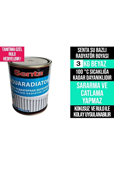 Senta AQUARADIATOR SU BAZLI RADYATÖR BOYASI BEYAZ 3 KG