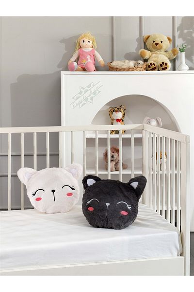 by ballı biocotton 2-Piece Plush Soft Cat Pillow Combination Cute Gift Pillow