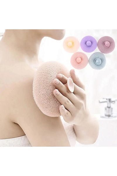 TİNEKE Bath Loofah Sponge with Suction Cup Natural Loofah Enriched Personal Care Cleaning Loofa 1 PCS