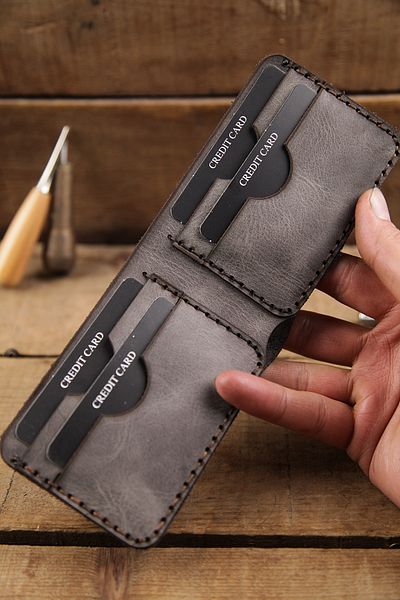 New Coast Leather 1900's Γνήσιο δέρμα Χειροποίητο Μινιμαλιστικό Ανδρικό Πορτοφόλι