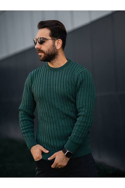 YONEZ MODA Pulover de tricotaj - Design cu gât crew