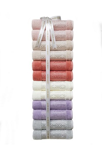 Özdilek Dory Face Towel 12 Pieces - 6 Colors - 50x80 Cm