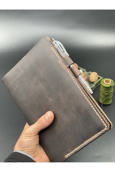 MAT Deri A5 Not Defteri Organizer Hakiki Deri Defter Kabı El Yapımı ( Defter ...