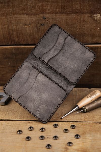 New Coast Leather 1900's Γνήσιο Δερμάτινο Χειροποίητο Μινιμαλιστικό Ανδρικό Κάρτα