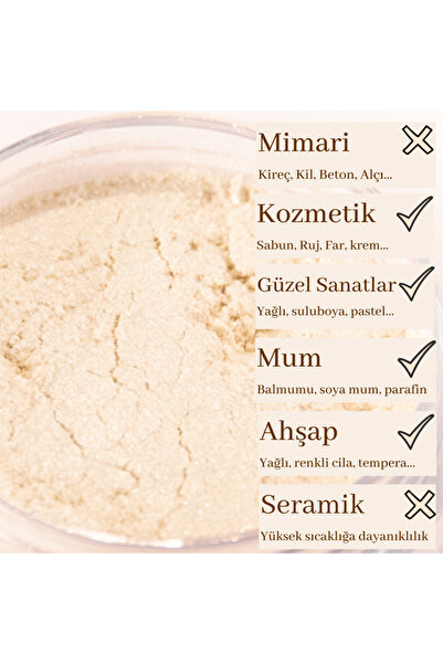 Okra Pigment ve Doğal Boya Mika Pigment 40 ml