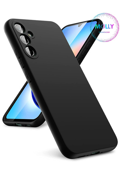 Molly Samsung Galaxy A34 İçin Siyah İçi Kadife Silikon Kılıf