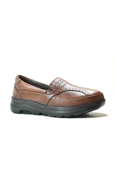 FOREX 1002 Genuine Leather Brown Anatomical Lightweight Daily Women's Mother Shoes