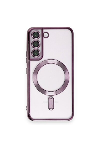 TEKNOMODA Samsun Galaxy S22 Kılıf Kamera Lens Korumalı Renkli Magsafe Şeffaf ...
