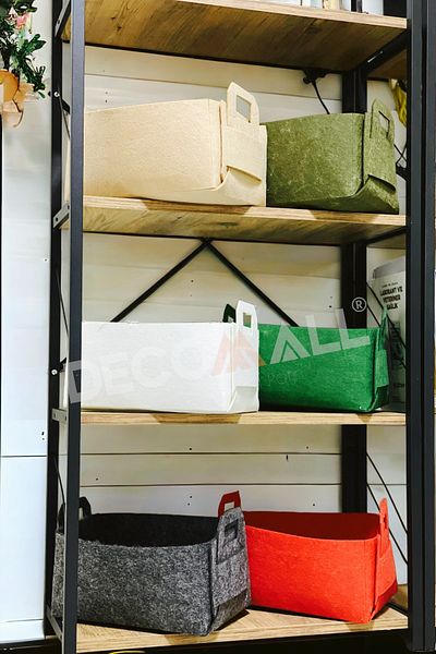 DECOMALL COLORFUL 6 COLORS Basket, Felt Organizer, Felt Multi-Purpose Organizer Basket Toy Basket