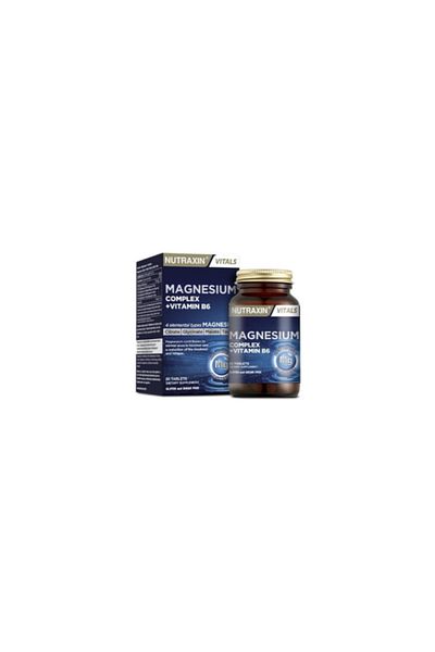 Nutraxin Magnesium Complex 60 Tablets - 125 Mg Bisiglinate Taurat Malat Citrate B6