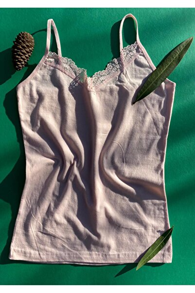 VicTroy Βαμβακερό, 4 τεμάχια Lycra Rope Strap Ροζ, Σολομός, Εκρού και Λευκή Δαντέλα Γυναικείο Αθλητής 60v37