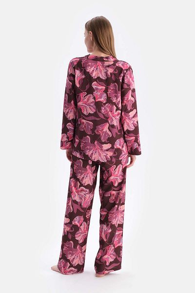 Dagi Burgunderrote, bedruckte Webhose