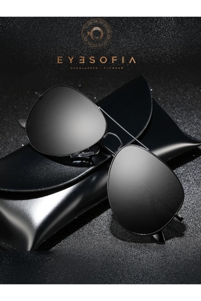 Eyesofia Unisex Black Drop Sunglasses 001