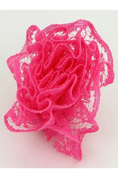 Kazanabil NIKAH AND BABY CANDY DECORATION MATERIAL LACE ROSE FUCHIA 30 PIECES