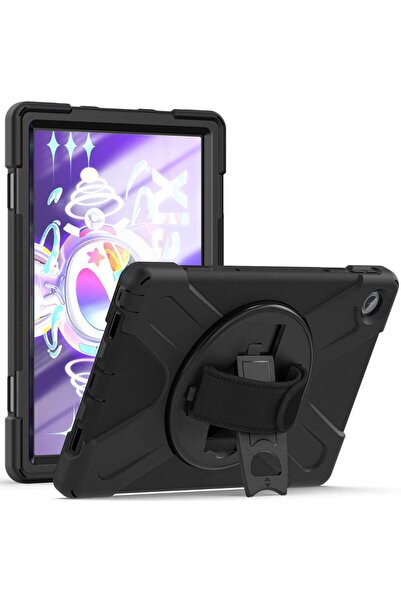 UnDePlus Lenovo Tab M10 Plus 3. Jenerasyon TB-125FU TB-128FU Defender Askılı Zırhlı Tank Case