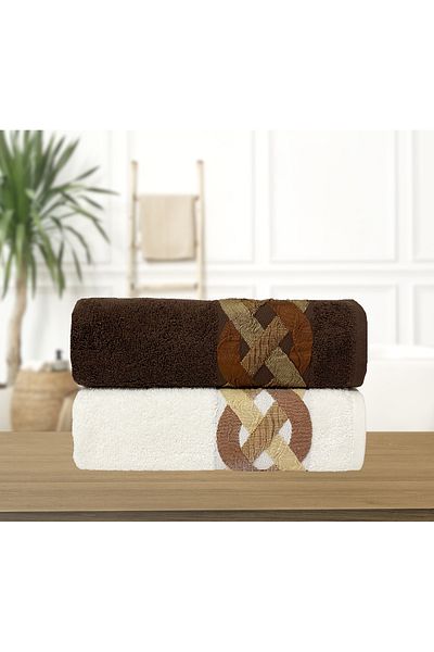Lucy and Home 2 Pack Hand, Face and Head Towels, 50x100cm