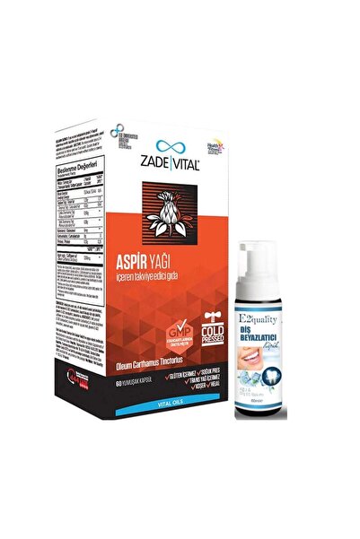 Zade Vital زيت القرطم الحيوي 60 كبسولة ناعمة - رغوة تبييض الأسنان