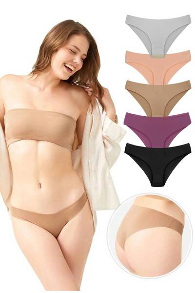 GECKO COLLECTION سراويل داخلية نسائية من gecko مقطوعة بالليزر 5 قطع