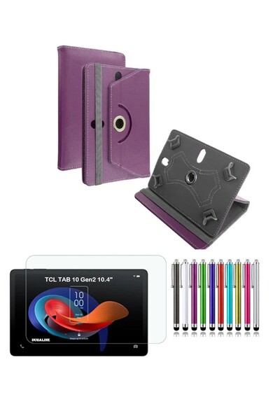 DUHALINE TCL TAB 10 Gen2 10.4" Uyumlu Standlı Tablet Kılıfı + Kırılmaz Ekran ...