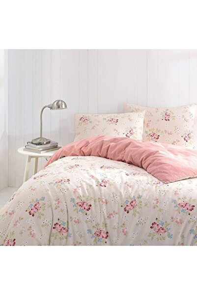 Marie Claire Battal Boy çift Kişilik Nevresım Takımı-Cınthıa 100% Pamuk Somon