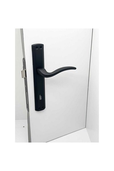 KOLDOOR Trim Matte Black Luxury Mirrored Room Door Handle 1 Set
