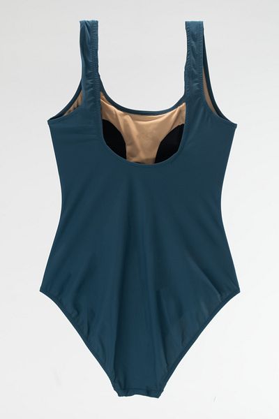 TooHot Women's Petrol Transparent Swimsuit