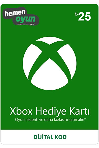 hemenoyun Xbox 25 TL Hediye Kartı Bakiye