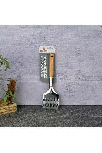 Genel Markalar Ahşap Saplı Hamur Dilimleyici - Kahverengi - 23 cm