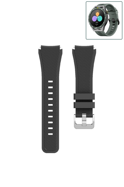 Tagomoon Huawei Watch Gt3 Se Uyumlu Kordon Tırtık Desenli Silikon Kayış