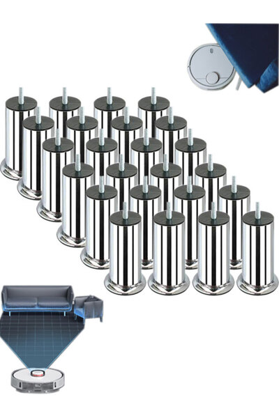 Bestekar 15 cm Base Leg Sofa Leg Sofa Leg with M8 Bolts (Thick Tooth) (24 Pieces) 15CM-BASE-PAIL-24 Pieces
