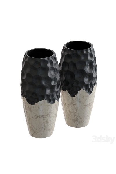 TuransoyCraft Honeycomb Geometrik Vazo Büyük Boy 25 CM Sert Plastik 2'li Deko...