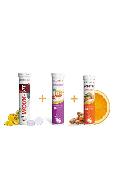 Acto Woun-Vit Wound - Nutrition Support in Recovery Process, Vitamin D3 and Vit Vitamin C |   20 Effervescent Tablets