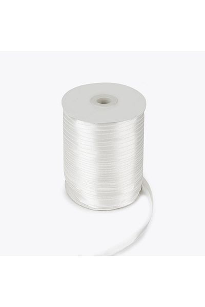 Nazarone Satin Ribbon 6mm-500mt-white(101)