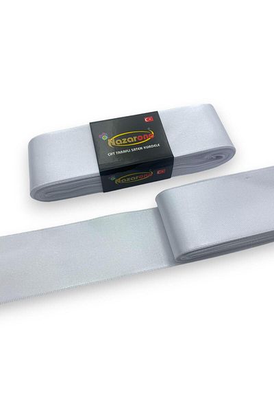 Nazarone Satin Ribbon 4cm-10mt-white(101)