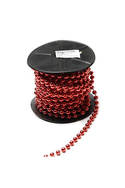 Nazarone Roller Pearl Round Metallic 6mm-8mt-red