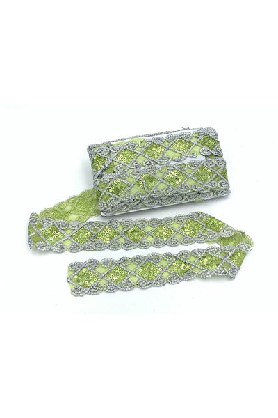 Nazarone Organza Sequin Lace 3545(951) 13,5m-green