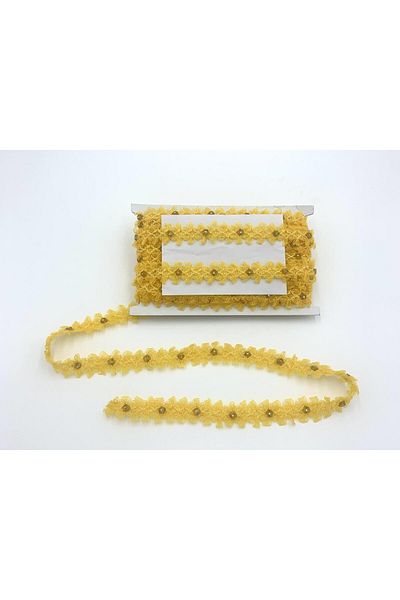 Nazarone Organza Sequin Lace 7223 20m-yellow