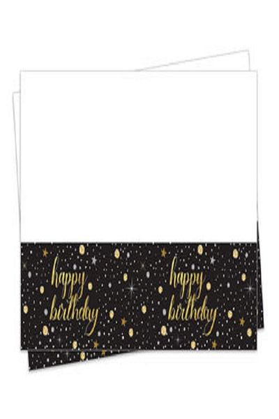Kazanabil GLITTER LOOK HAPPY BİRTHDAY PARTY TABLE CLOTH 120X180CM