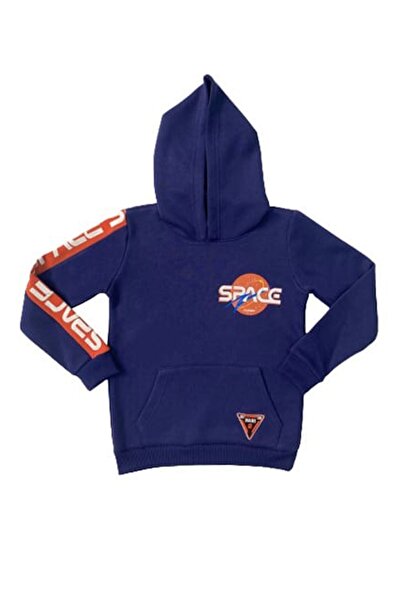 Baskılı Kapşonlu Sweatshirt  Space