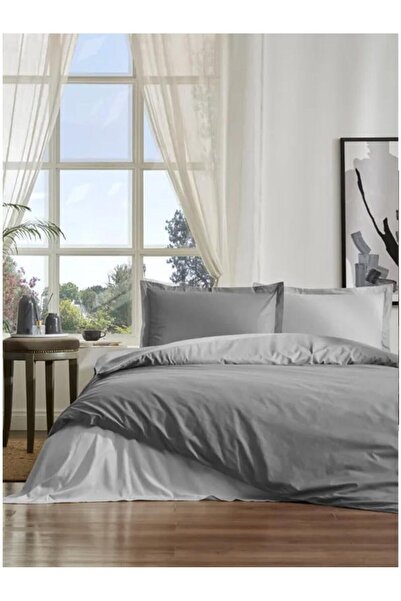 Özdilek Ranforce Nevresim Takımı Çift Kişilik Colourist Gümüş-Antrasit