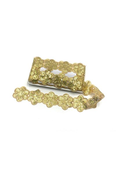 Nazarone Organza Stamp Ribbon 1774(13-1253) 13,5m-gold