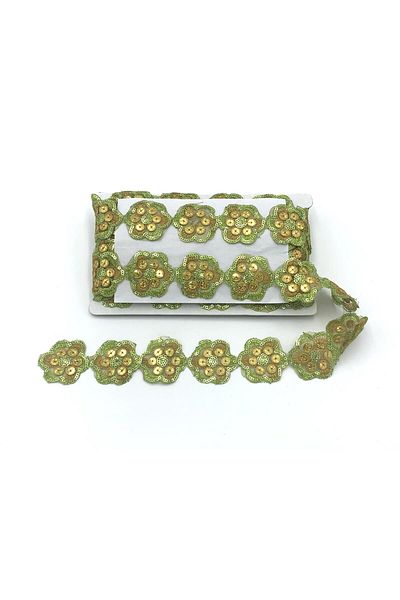 Nazarone Organza Sequin Lace 4007 13,5m-green