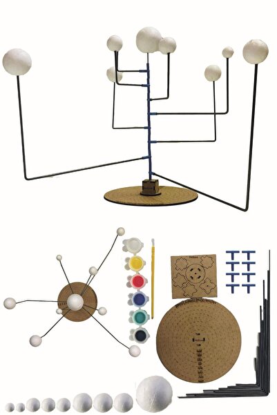 AVMmarketim Evreni Keşfet Güneş Sistemi Modeli Ve 6 Renk Akrilik Boya Seti