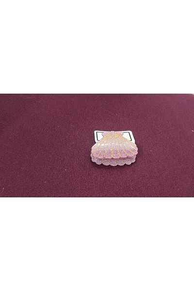 RKY SERENITY Αγκράφα με πούλιες ασημί Μύδι Sea Shell