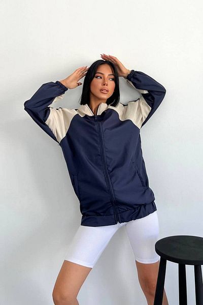 Camellia Boutique Jachetă Parașuta cu Detalii Garne-Albastru Marin