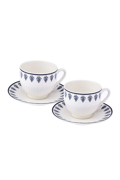 Emsan Marino New Bone Coffee Cup Set for 2 Persons 90 ml Blue