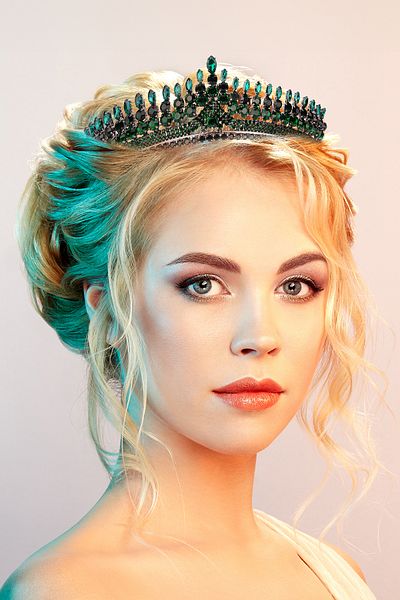 Hayalperest boncuk Antares Model Bridal Henna Crown Princess Crown Crystal Wedding Henna Crown Green